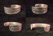 Antique Stamped Ingot Silver Cuff Bracelet  c.1900