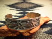 Antique Stamped Ingot Silver Cuff Bracelet  c.1900