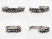 Atq Navajo Chiseled & Stamped Heavy IngotSilver Cuff c.1920～
