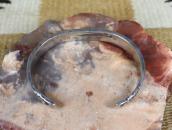 Atq Navajo Chiseled & Stamped Heavy IngotSilver Cuff c.1920～