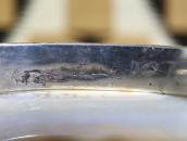 Atq Navajo Chiseled & Stamped Heavy IngotSilver Cuff c.1920～