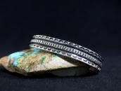 Atq Navajo Chiseled & Stamped Heavy IngotSilver Cuff c.1920～