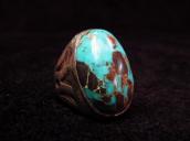 Vintage Silver Ring with Oval Turquoise  c.1940～