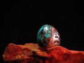 Vintage Silver Ring with Oval Turquoise  c.1940～