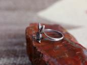 OLDPAWN Zuni Chip Inlay 『Playboy rabbit』 Silver Ring c.1980～