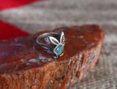 OLDPAWN Zuni Chip Inlay 『Playboy rabbit』 Silver Ring c.1980～