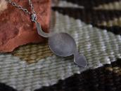 Atq Snake & Navajo Pearl Small Silver Fob Necklace  c.1935～