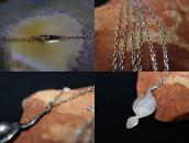 Atq Snake & Navajo Pearl Small Silver Fob Necklace  c.1935～