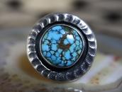 Antique Navajo Gem No.8 Turquoise Ring in Silver c.1935～