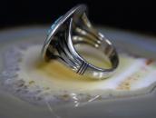 Antique Navajo Gem No.8 Turquoise Ring in Silver c.1935～