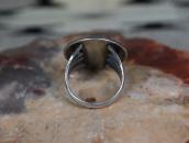 Antique Navajo Gem No.8 Turquoise Ring in Silver c.1935～