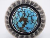 Antique Navajo Gem No.8 Turquoise Ring in Silver c.1935～