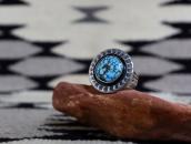 Antique Navajo Gem No.8 Turquoise Ring in Silver c.1935～