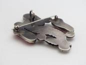 【Dan Simplicio】 Vtg Coral & Turquoise Pin & Pendant  c.1950～