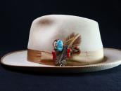 【Dan Simplicio】 Vtg Coral & Turquoise Pin & Pendant  c.1950～