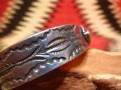 Antique Stamped Ingot Silver Cuff w/5TQ c.1920～