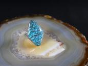 Vintage Navajo High Grade Nevada Blue Turquoise Ring c.1930～