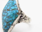 Vintage Navajo High Grade Nevada Blue Turquoise Ring c.1930～