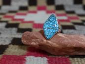 Vintage Navajo High Grade Nevada Blue Turquoise Ring c.1930～