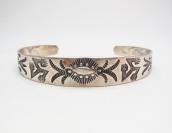 Antique Navajo Stamped Ingot Silver Cuff Bracelet  c.1920～