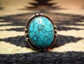 Vintage Ring with High Grade #8 Turquoise c.1940～