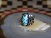Antique Navajo Split Shank Men's Ring w/Turquoise  c.1920