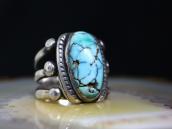 Antique Navajo Split Shank Men's Ring w/Turquoise  c.1920