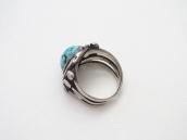 Antique Navajo Split Shank Men's Ring w/Turquoise  c.1920
