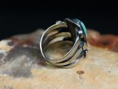 Antique Navajo Split Shank Men's Ring w/Turquoise  c.1920