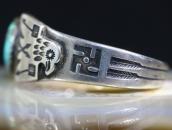 Atq Navajo T-birds Applique & 卍Stmped Ingot Slv Cuff c.1920～