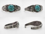 Atq Navajo T-birds Applique & 卍Stmped Ingot Slv Cuff c.1920～