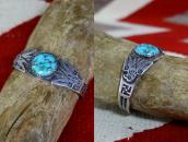Atq Navajo T-birds Applique & 卍Stmped Ingot Slv Cuff c.1920～