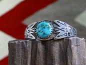 Atq Navajo T-birds Applique & 卍Stmped Ingot Slv Cuff c.1920～