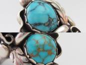 【Carl Luthey Shop】 Leaf Patched Ring w/Gem Turquoise c.1965～