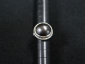 Old Navajo Small Silver Ring w/Hematite  c.1970～