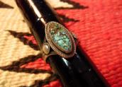Vintage Split Ring with Oval Turquoise  c.1940