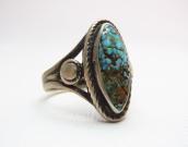 Vintage Split Ring with Oval Turquoise  c.1940