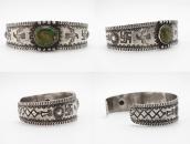 Antique Navajo T-birds & 卍 Stamped Ingot Silver Cuff c.1920～