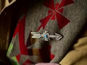 Atq Navajo T-bird & Arrow Shaped Ingot Silver Pin c.1920～