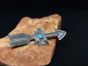 Atq Navajo T-bird & Arrow Shaped Ingot Silver Pin c.1920～