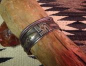 Antique Whirling Log 卍 patched Cuff  c.1920～