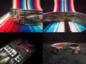 Antique Whirling Log 卍 patched Cuff  c.1920～