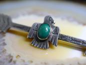Antique Stamped Arrow & Thunderbird Shape Silver Pin c.1930～