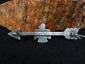Antique Stamped Arrow & Thunderbird Shape Silver Pin c.1930～