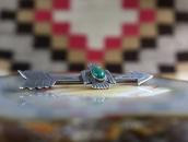 Antique Stamped Arrow & Thunderbird Shape Silver Pin c.1930～