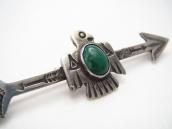 Antique Stamped Arrow & Thunderbird Shape Silver Pin c.1930～