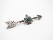 Antique Stamped Arrow & Thunderbird Shape Silver Pin c.1930～