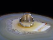 Antique Navajo Ring in Silver w/Rect. Gem Turquoise  c.1930～