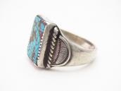 Antique Navajo Ring in Silver w/Rect. Gem Turquoise  c.1930～
