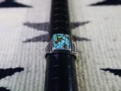 Antique Navajo Ring in Silver w/Rect. Gem Turquoise  c.1930～